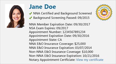 SigningAgent.com profile for NSAs